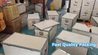 ¡Embalaje de almacén en acción!