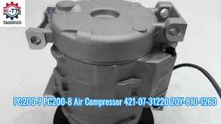 PC200-7 PC200-8 Compresor de aire 421-07-31220 20Y-810-1260
