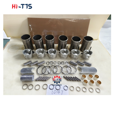 6D14T Kit de motor para excavadora E120 E140 E180 Forro, pistón, anillo, válvulas, bujes, kit de juntas completas