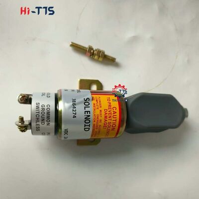Hi-TTS Nueva válvula solenoide de apagado de combustible de 24 V 3864274 para NT855 KTA19 KTA38 K50 Máquinas de construcción de motores diesel