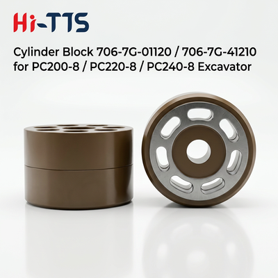 Bloque de cilindros de piezas hidráulicas de excavadora 706-7G-01120 706-7G-41210 7067G01120 7067G41210 para excavadora PC200-8 PC220-8 PC240-8