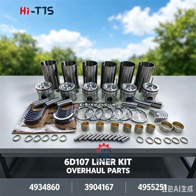 Partes de maquinaria para la construcción 4934860 4955251 3904167 3802070 4893693 3941476 3940059 4955229 3943450 para excavadoras 6D107 LINER KIT PARTES de reparación