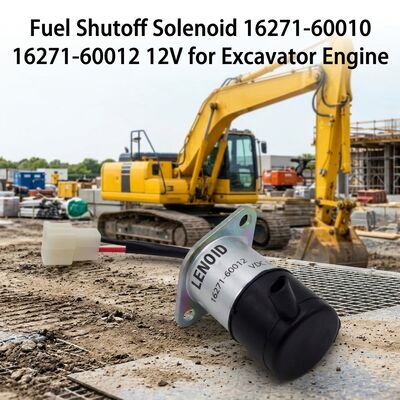 Válvula Solenoide de corte de combustible de 12V OE 16271-60010 16271-60012 para motor diésel de excavadora, suministro directo de fábrica