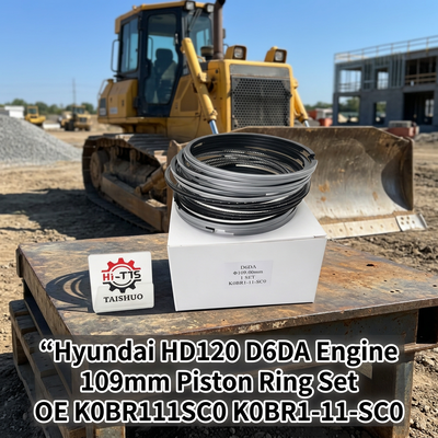 Partidas del motor de la excavadora 109mm D6DA Conjunto de anillos de pistón para el camión Hyundai HD120 OE K0BR111SC0 K0BR1-11-SC0