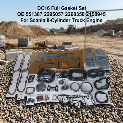 Kit de juntas completo para motor diésel de 8 cilindros DC16 OE 551387 2295057 2268358 2158945 Juego de juntas de reemplazo para overhaul de camión